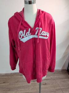 lot 116 image: Old Navy Pink Zip-Up Hoodie Sweatshirt Size XXL