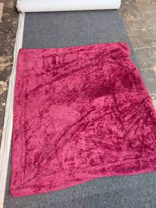 lot 176 image: Hiro by Mari Lance Red Crushed Velvet Throw Blanket