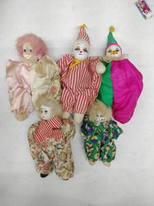 lot 20446 image: Vintage Ceramic Clown Dolls