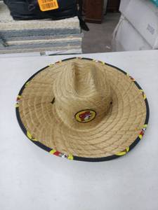 lot 20460 image: Buc-ees Straw Sun Hat