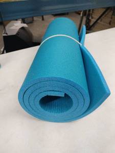 lot 20492 image: blue rolled-up foam Yoga Mat