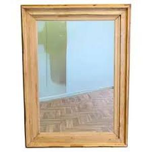 lot 20420 image: Geoteh vintage pine wood frame mirror
