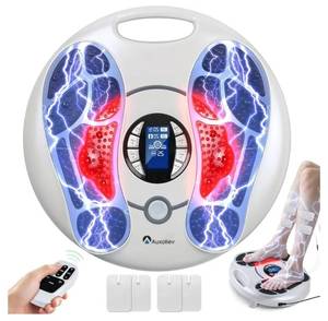 lot 27255 image: EMS Foot Massager for Neuropathy  FSA Eligible Electric Foot Massager for Circulation and Pain Relief, HSA Plantar Fasciitis,25 Modes 99 Intensities,4 TENS Unit Muscle Stimulator Pads - Retail $146