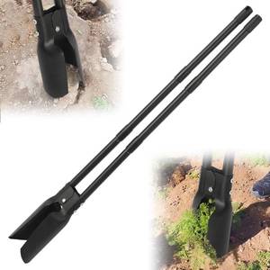 lot 27260 image: Post Hole Digger Tool, Heavy Duty Post Hole Digger with 55 Inch Handle, Dual Sharp Blades for Soil Plugging, Digging, Cultivating, Weeding, Manual Post Hole Digging Tool Garden Shovel, Black - Retail $28