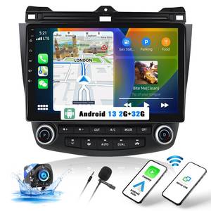 lot 27272 image: 2G32G for Honda Accord 2003-2007 Radio Android Car Stereo 10.1 Inch HD Touchscreen Wireless Apple CarPlay & Android Auto Mirror Link GPS Navigation WiFi Bluetooth FM SWC Backup Camera Mic - Retail $127
