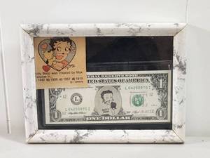 lot 115 image: Betty Boop Dollar Bill Framed Display