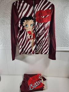 lot 146 image: Betty Boop Tracksuit Set Zip Up Jacket and Pants