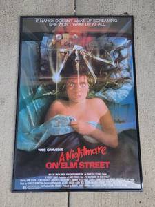 lot 233 image: A Nightmare on Elm Street Movie Poster Framed 36x24