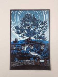 lot 247 image: Lord of the Rings Bag End Night Sky Print&nbsp