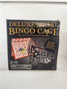 lot 254 image: Metal Bingo Cage Game Set with Automatic Ball Selector