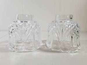 lot 295 image: Fine Lead Crystal Shade Pair