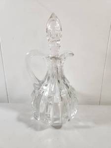 lot 308 image: Crystal Glass Cruet Bottle with Stopper