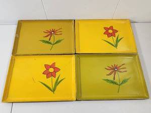 lot 321 image: Hand Painted Floral Ceramic Tray Set