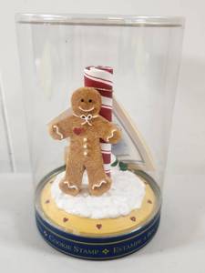 lot 332 image: Gingerbread Man Cookie Stamp with Candy Cane Handle