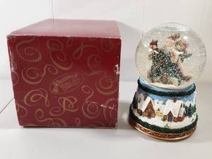 lot 334 image: San Francisco Music Box Company Christmas Snow Globe with Village Scene