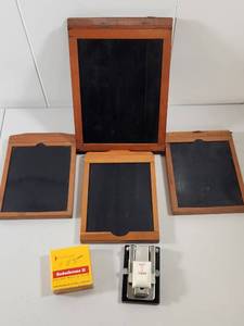 lot 343 image: Photography Film Holders and Trimmer Set with Kodachrome II Film