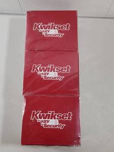 lot 358 image: Kwikset Double Cylinder Deadbolt Lock Set 3-Pack
