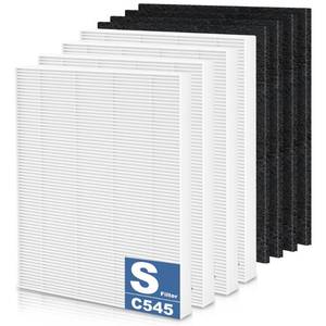 lot 22255 image: 3 Pack C545 Replacement HEPA Filter S Compatible with Winix C545 Air Purifier, Replaces Part 1712-0096-00 and 2522-0058-00, Only - Retail $30