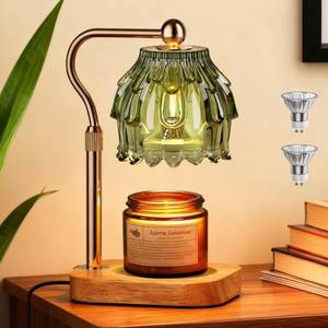 lot 22281 image: Candle Warmer Lamp with Timer Dimmer - Birthday Gift for Women Mom, Electric Wax Melter Warmer Adjustable Height for Jar Candles Housing Warming Home Decor - Retail $17