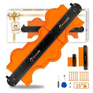 lot 22283 image: TOOLIFE Connectable Contour Gauge with Lock, Stocking Stuffers Gifts for Men Him Husband Dad,Woodworking Tools for Flooring�� Cool New Measuring Tool for odd Shape, Christmas Gifts Anniversary Birthday - Retail $30