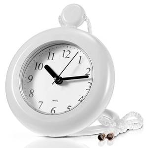 lot 31792 image: Weewooday Waterproof Bathroom Clock Small Digital White Shower Wall Clock with Easy Reading Face for Bathroom Pool Supplies(Suction Cup)