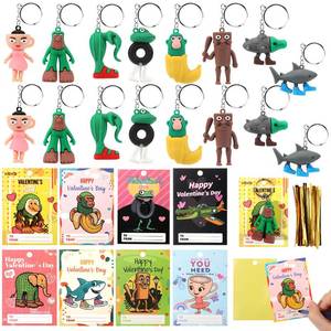 lot 42107 image: Valentines Day Gift Cards for Children, 24pcs Italian Brainrot Toys,Tralalero Tralala Action Figure Toys, Childrens Party Favours, Classroom Exchange Prizes, School for Kids Gift, PVC Toy Figures