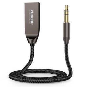 lot 42109 image: ZOACHII Bluetooth 5.4 Car Aux Adapter, Handsfree Calls, Wireless Music Streaming for Car Home Stereo Speakers Audio System - Retail $10