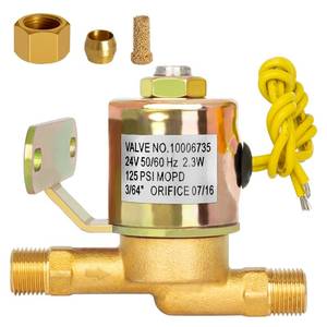 lot 42112 image: 4040 Solenoid Valve for Humidifier - 24V Water Valve Compatible with April aire Whole House Humidifier Models 400 500 600 700 220 224 - Replaces B2015-S85 B2017-S85, Yellow - Retail $21