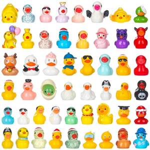 lot 42127 image: Leyndo 50 Pcs Mini Resin Colorful Ducks Plastic Tiny Animals to Hide Miniature Figures Small Figurines Craft Ornament for Garden Dollhouse Micro Landscape Ornament Decoration - Retail $16