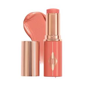 lot 42141 image: Charlotte Tilbury Unreal Healthy Glow Blush Stick - Buildable Cream Makeup with a Skincare-Infused Formula - Easy to Use, Blendable & Leaves Skin with a Luminous Sheen - Peachy Glow - Retail $44