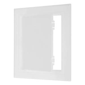 lot 42148 image: PATIKIL 7x7 inch(175x175mm) Removable Hinged Access Panel, ABS Plumbing Access Doors Easy Wall Hole Cover for Drywall Plumbing Electrical Cables Wiring, White - Retail $15