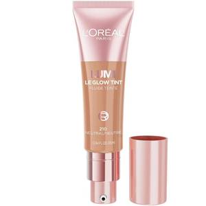 lot 42155 image: LOreal Paris Lumi Le Glow Skin Tint, Lightweight Water-Based Tinted Serum with Foundation-Like Coverage, Glow Illuminator, Neutral 210, 0.85 Fl Oz - Retail $14