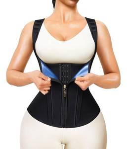 lot 42156 image: Junlan Waist Trainer for Women - Sauna Suit Sweat Vest for Working Out (Black, 2X-Large) - Retail $30