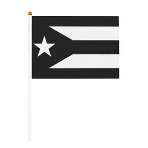 lot 42161 image: 10 Pcs Handheld Flags Small Mini Flag Stick Flag, Black And White Puerto Rico Flags For Outside Double-Side Decor For Party Holiday Yard - Retail $14