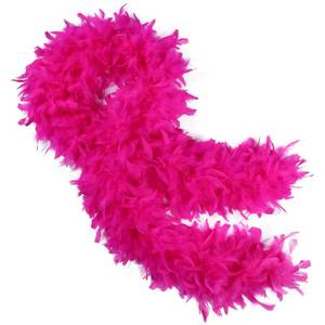 lot 42166 image: THARAHT Hot Pink Chandelle Turkey Feather Boa 2 Yards 40g for DIY Craft Home Dancing Wedding Party Halloween Costume Decoration Feather Boa - Retail $7