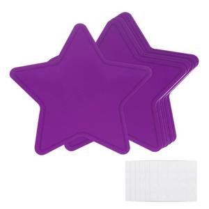 lot 42182 image: MECCANIXITY 100 Pcs Star Cutouts, 3.3 x 3.5 Inch Star Shaped Paper Cards for DIY Projects, Classroom Decor Bulletin Board, Purple - Retail $13