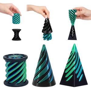 lot 42192 image: 3 PCS Spiral Cone Fidget Toy, 3D Printed Fidget Toys for Stress Relief, Unique Spiral Design for Focus Enhancement, Mini Stress Relief Desktop Decorations Toy for All Age Gift