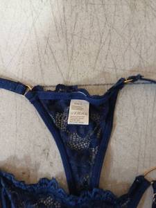 lot 42200 image: Blue Lace Lingerie with Gold Hardware Large- Retail $15