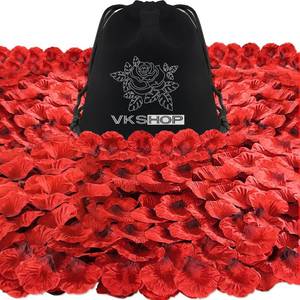 lot 42223 image: VKshop 4500 Pack Dark Red Rose Petals,Artificial Roses Flower Petals for Romantic Night,Valentines Day and Weddings - Retail $10