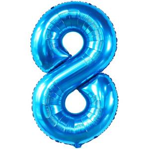 lot 42224 image: KatchOn, Giant Blue 8 Balloon - 40 Inch  Blue 8 Number Balloon 8 Birthday Balloon, 8th Birthday Decorations  Number 8 Balloon Blue for Blue 8 Year Old Boy Birthday Decorations - Retail $7