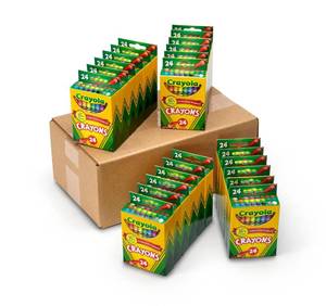 lot 45190 image: Crayola Crayons Bulk (24 Packs), Preschool Classroom Supplies, Coloring Book Supplies, School Crayons for Kids, Gifts, Ages 3 - Retail $31