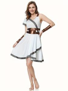 lot 45203 image: Haoviorus Womens Greek Goddess Costume Sexy Dress Role Play Roman Halloween Costumes Warrior Costume Women looks like Large  - Retail $26