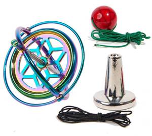 lot 45204 image: Joytech Precision Gyroscope Kill Time Metal Anti-Gravity Spinner Balance Toy Colorful JA05 - Retail $30