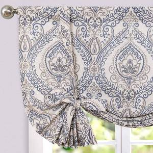 lot 45224 image: Jinchan Faux Linen Tie up Valance for Windows 45 Inch Farmhouse Valance for Living Room Bathroom Light Blocking Rod Pocket Country Rustic Small Window Curtains Drapes 1 Panel Ivory