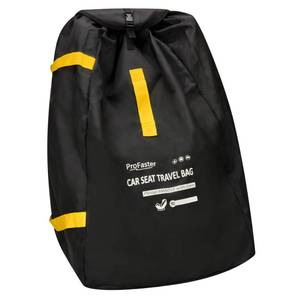 lot 45258 image: ProFaster Car Seat Travel Bag Backpack for Air Travel - Karfast Universal Infant Carseat Gate Check Bag Cover for Airplane, Foldable with Pouch, Yellow - Retail $24