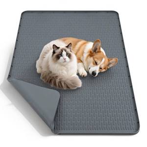 lot 45277 image: Large Pee Pads for Dogs 40 x 28 Non-Slip Silicone Pet Mat Washable Reusable for Floor Protector Potty Training Under Dog Crate Cat Litter Box - Retail $36