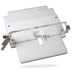 lot 45280 image: Box Joint Jig for Router table, Finger Joint Jig with 3 Size Index Keys (14, 38, 12), Setup Bars Included, Clear Acrylic Router Box Joint Jig, Adjustable Tightness, Easy Setup with Video Guide - Retail $66