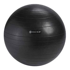 lot 45289 image: Gaiam Classic Chair Ball - Extra 52cm Balance Ball, Charcoal - Retail $40