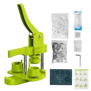 lot 61802 image: JINFEIDIAN 25mm 1-Inch Button Maker Machine Kit with 200Pcs Supplies, Manual Press for DIY Pin Badges, Ideal Kids Gift & Craft Projects - Retail $48