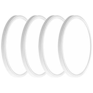 lot 61808 image: 4PACK 3200lm LED Flush Mount Ceiling Light, Super Slim 12 inch LED Ceiling Light, 5000K Daylight LED Ceiling Light for Bedroom, living room, garage, office, warehouse, Dining room (White, Four Pack) - Retail $42